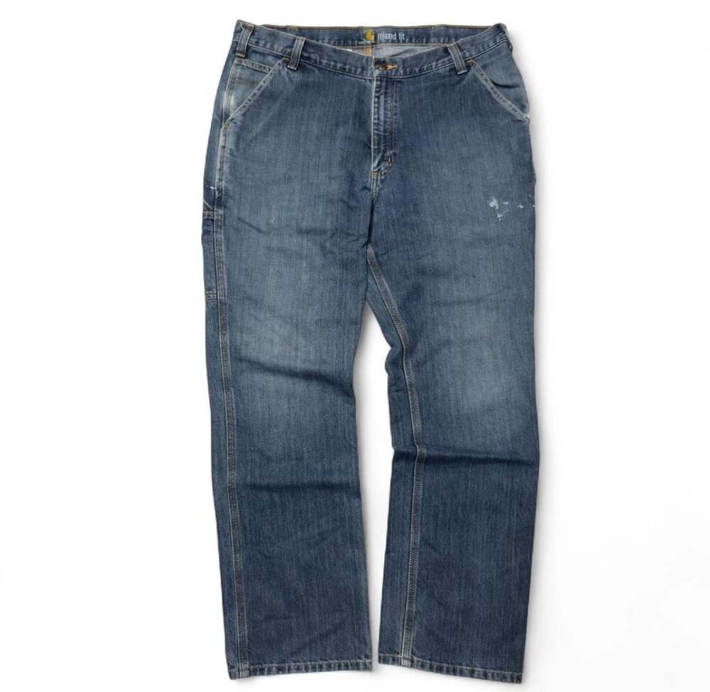 Carhartt Relaxed Fit Carpenter Denim Jeans Blue Size 38x32